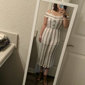 Sienna Sky M Striped Romper